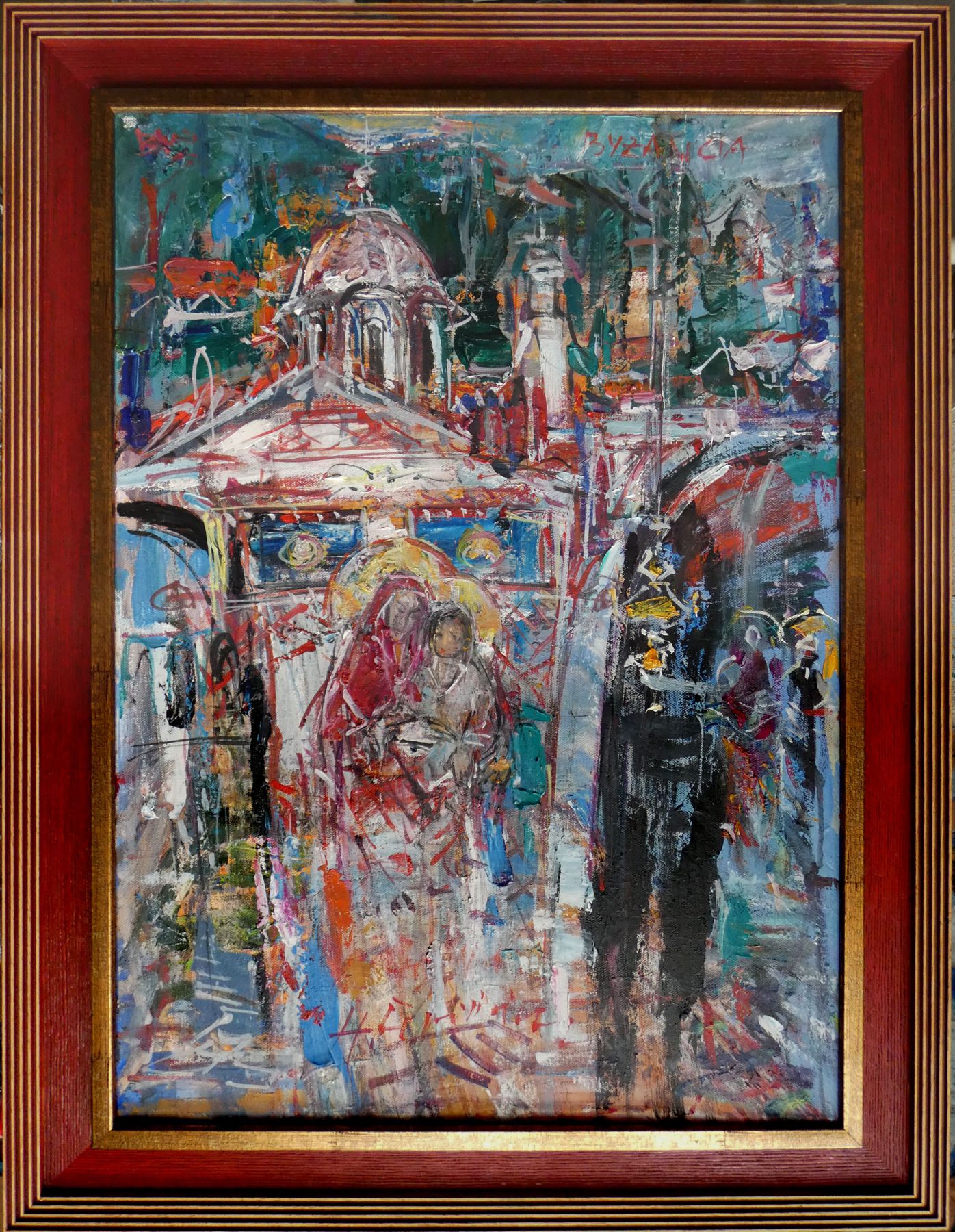 Hubert Čepiššák – Byzancia, olejomaľba na plátne, 70 x 50 cm, 2019