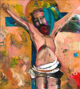Jonsy-Gáll-Kristus-akryl-na-plátne-predaj-umenia