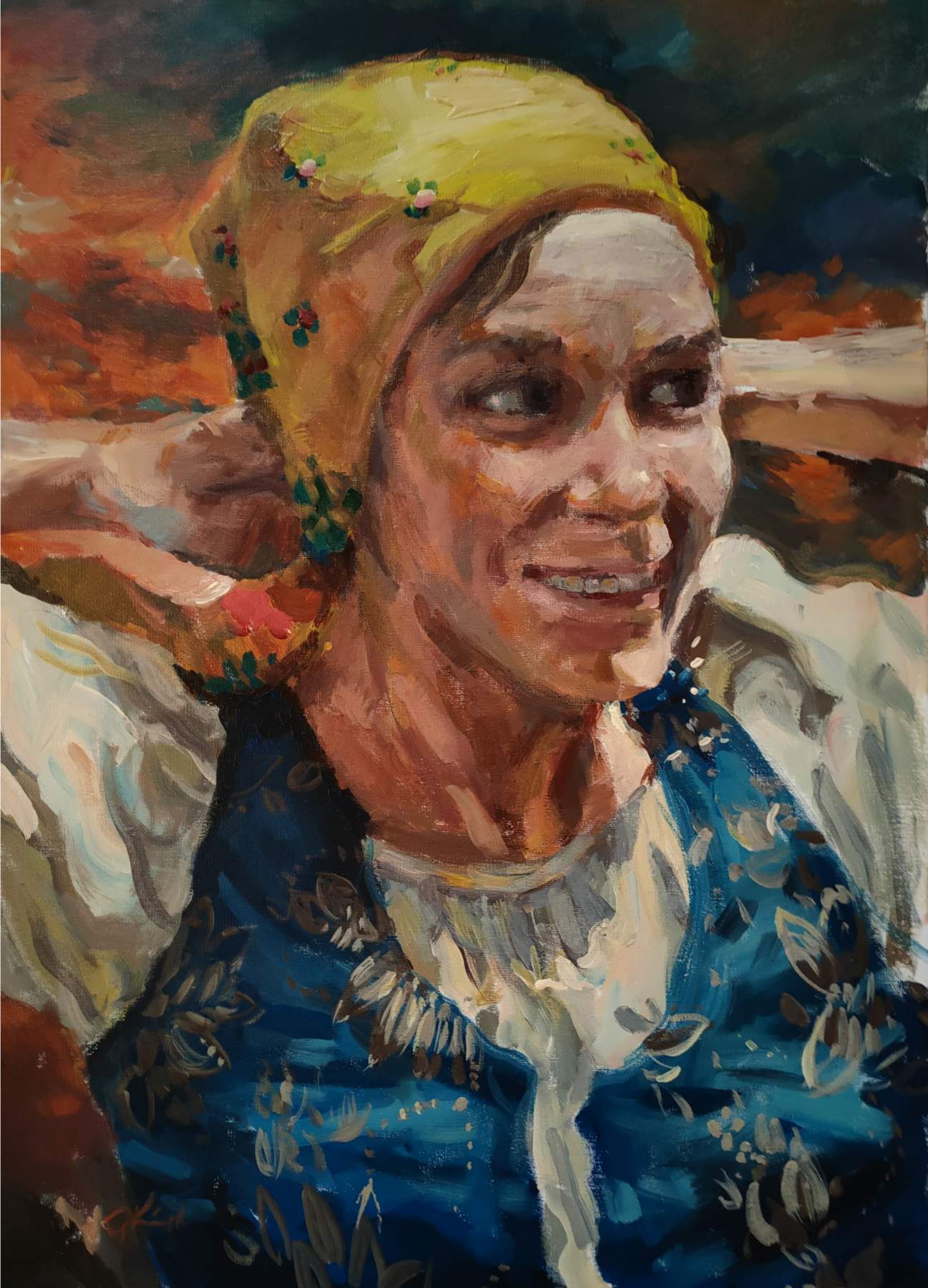 Gabriel-Kurak-Uprimna-dusa-akryl-na-platne-slovensky-maliar