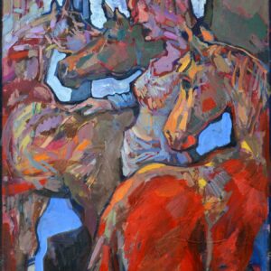 Miro-Pribis-Zaklinacka-koni-olejomalba-na-sololite-figuralna-malba