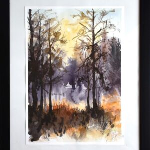 Katarina-Salekova-Luce-slnka-akvarel-na-papieri-predaj-obrazov