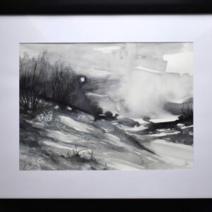 Katarina-Salekova-Nocna-krajina-akvarel-na-papieri-krajinomalba