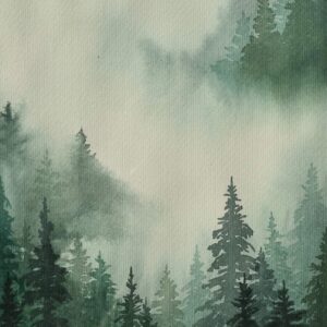 Katarina-Salekova-Zahalene-udolie-akvarel-na-papieri-galeria-umenia