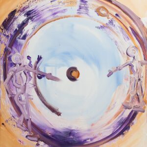 Tomas-Bokor-Welcome-to-the-centre-akryl-na-platne-sucasna-malba