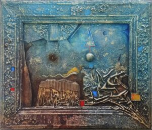 Fero Kučo - Krása v blázninci pre dvoch 2 Fero-Kuco-Krasa-v-blazninci-pre-dvoch-olej-a-specialna-technika-na-doske-galeria-presov