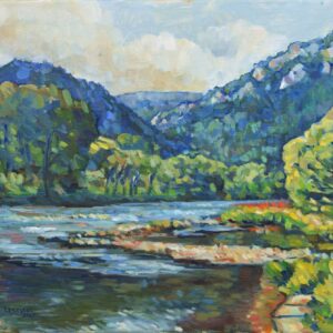 David-Eperjesi-Pri-Dunajci-olejomalba-na-platne-krajinomalba