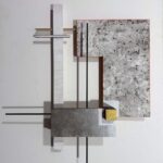 Martin-Prokopovic-Geometria-casopriestoru-akryl-na-priestorovej-drevenej-konstrukcii-abstrakcia