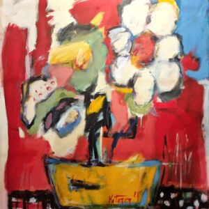 Miroslav-Kotora-Large-flowers-2-akryl-na-platne-sucasna-malba