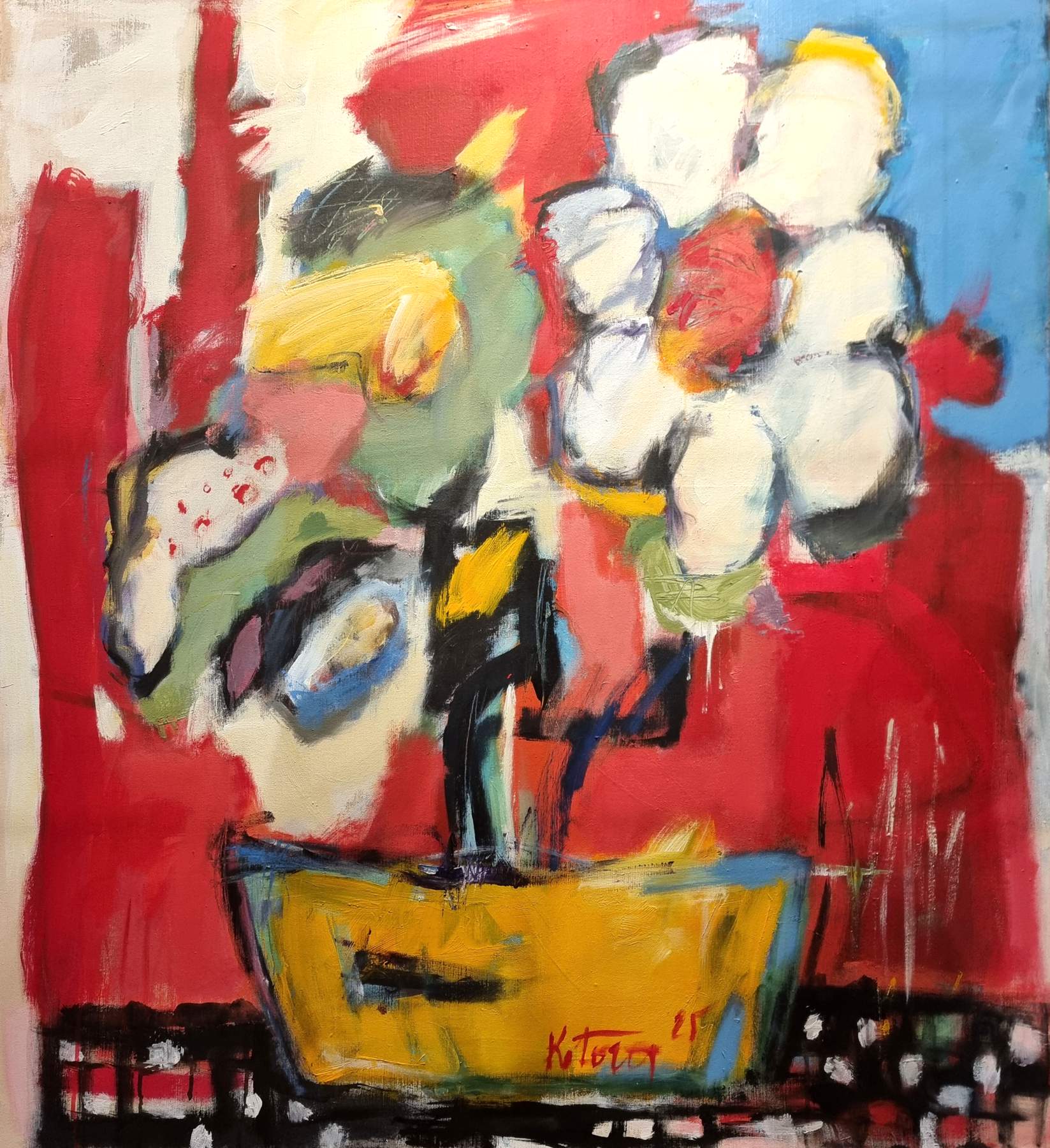 Miroslav-Kotora-Large-flowers-2-akryl-na-platne-sucasna-malba