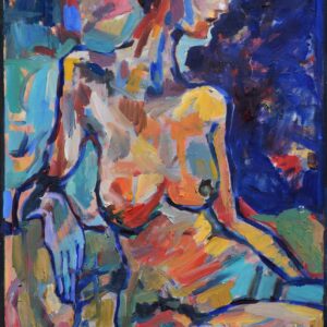 Miro-Pribis-Damsky-gambit-olejomalba-na-platne-umelecke-dielo