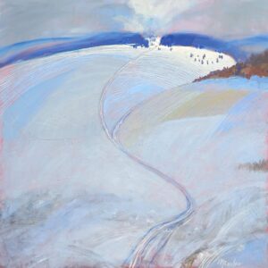 Miroslav-Bucher-Portret-zeme-Cesta-pod-snehom-olejomalba-na-platne-krajinomalba