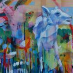 Stano-Barta-Cap-v-zahrade-kombinovana-technika-na-platne-predaj-obrazov