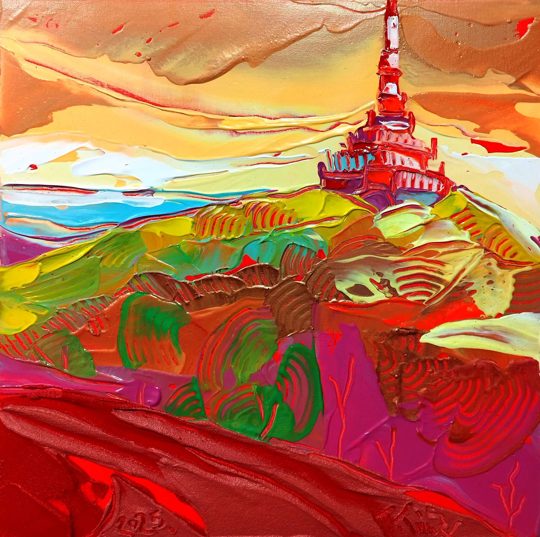 Tomas-Turzak-Vysielac-akryl-na-platne-a-modelovacia-pasta-nitra