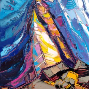 Tomas-Turzak-Tatranska-geometria-Vychodny-Zelezny-stit-od-Sneznych-kop-akryl-na-platne-a-modelovacia-pasta